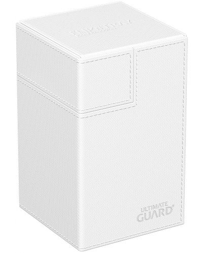 Кутия за карти Ultimate Guard Flip`n`Tray XenoSkin - Monocolor White (100+ бр.) - 1